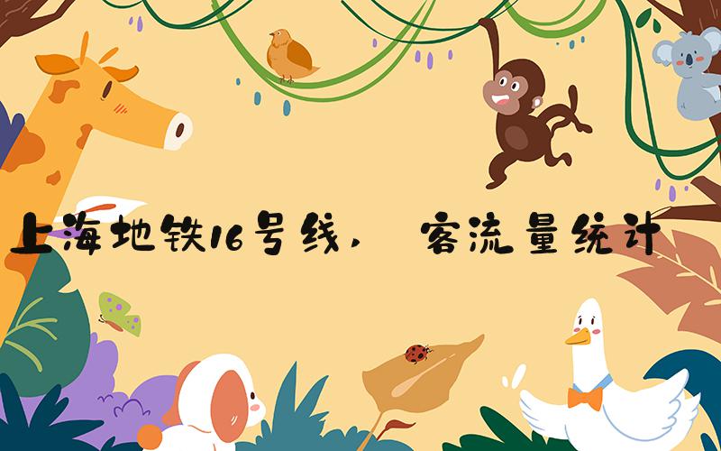 上海地铁16号线  客流量统计 